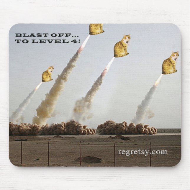 Blast Off to Level 4 Mousepad (Front)