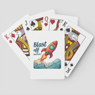 Blast Off To Success – Ignite Your Ambition Playing Cards