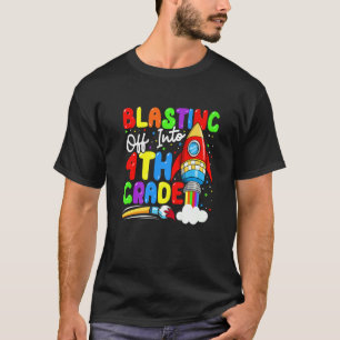 Blasting Off Into 4th Grade Back To School Boys K T-Shirt