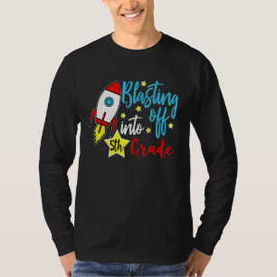 Blasting Off Into 5th Grade Back To School Student T-Shirt