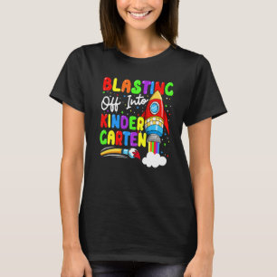 Blasting Off Into Kindergarten  Back To School Boy T-Shirt