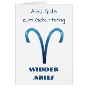 Blau Alles Gute zum Geburtstag Widder Aries Zodiac