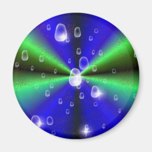 Blau grün Rainbow in Elephant Skin Leather Optic Magnet