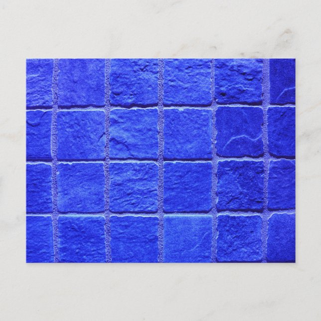Blaue Fliesen Hintergrund Postcard (Front)
