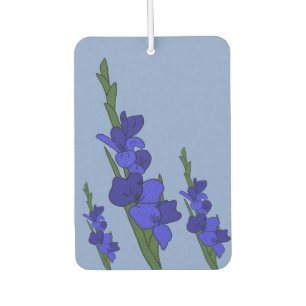 Blaue Gladiole Car Air Freshener