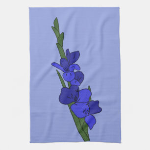 Blaue Gladiole  Tea Towel