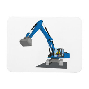 blauer Kettenbagger Magnet