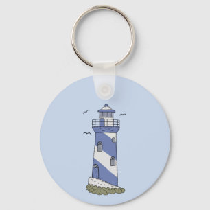 blauer Leuchturm Key Ring