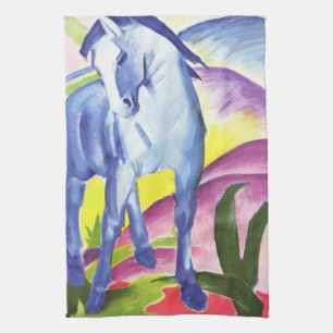 Blaues Pferd I by Franz Marc Kitchen Towel