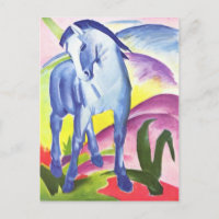 Blaues Pferd I by Franz Marc Postcard