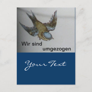 Blaumeise-umzug-postkarte Postcard