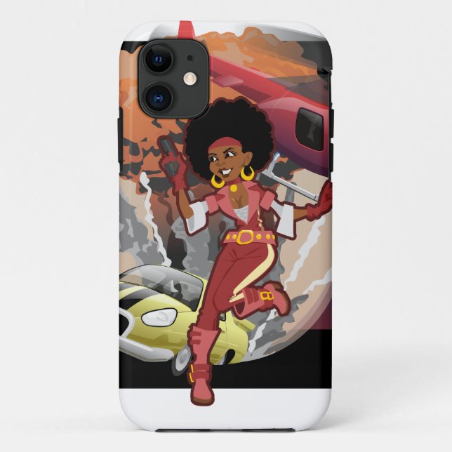 blaxploitation afro spy Case-Mate iPhone case (Back)