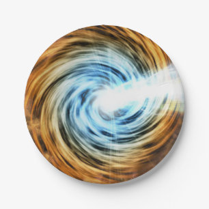 Blazar Black Hole Powered Galaxy Paper Plate