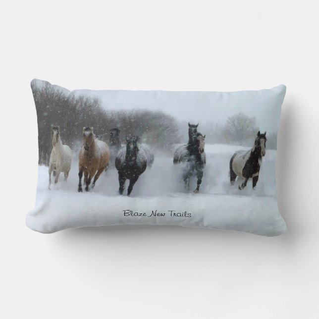 Blaze New Trails Horse Pillow (Front)