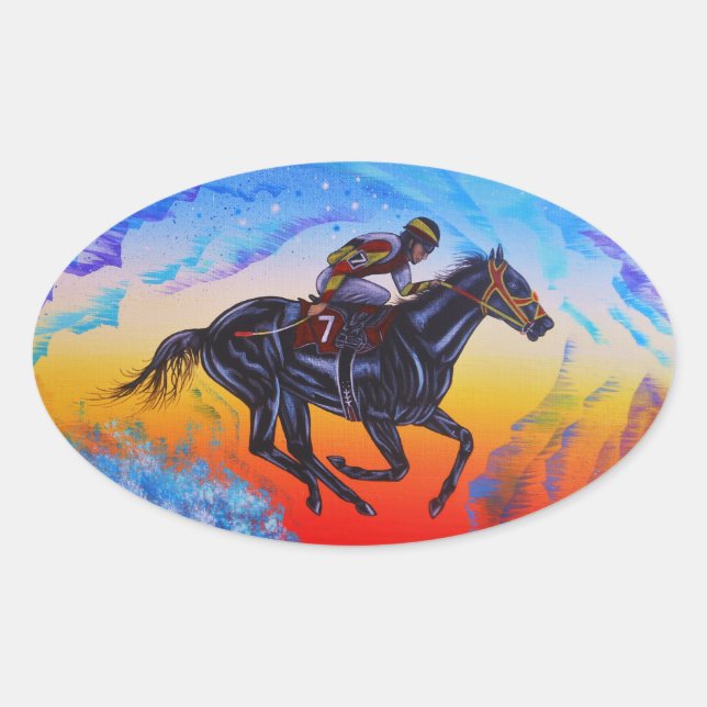 Blaze of glory oval sticker (Front)