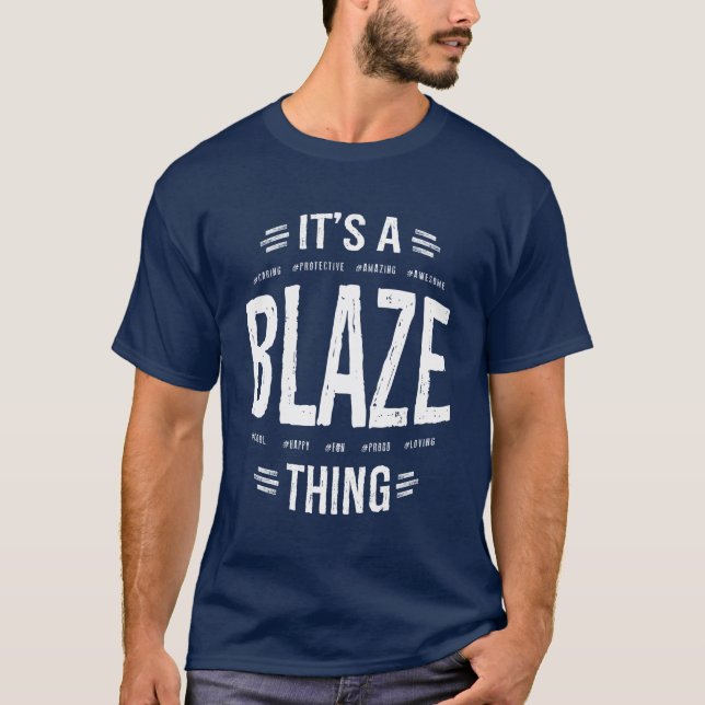 Blaze Personalised Name Birthday Gift T-Shirt (Front)