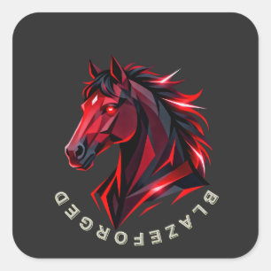 BlazeForge Red Horse Sticker
