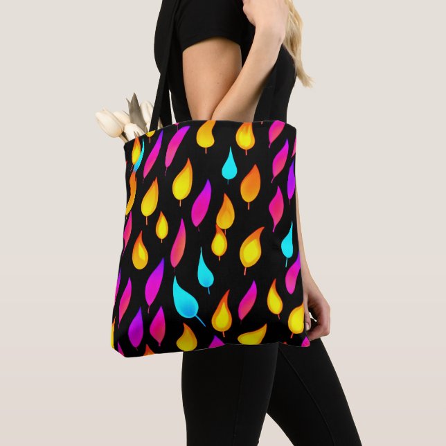 Blazing Abstract Flame Art Tote Bag (Close Up)