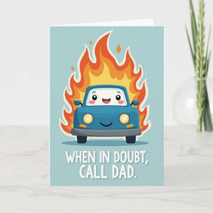 Blazing Best Fathers Day Card