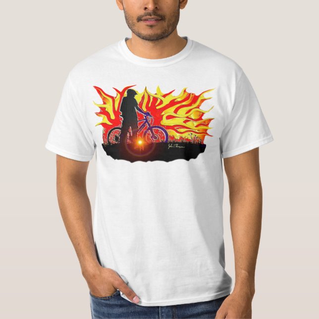 Blazing Bike Rider T-Shirt (Front)