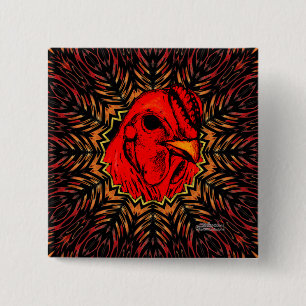 Blazing Brahma 15 Cm Square Badge