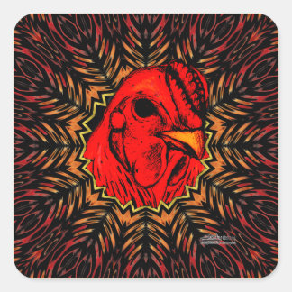 Blazing Brahma Square Sticker