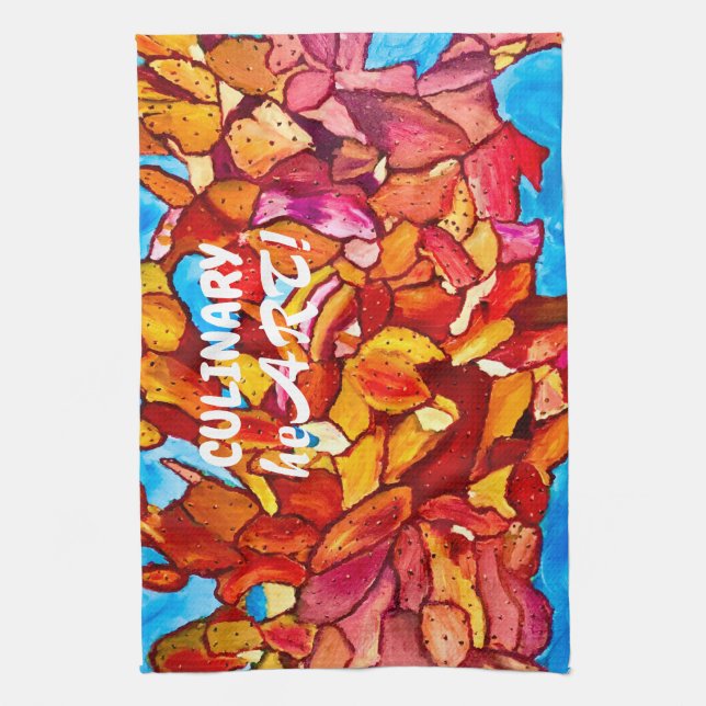 Blazing Cactus Kitchen Towel (Vertical)