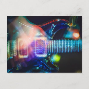Blazing Electric Guitar Postcard