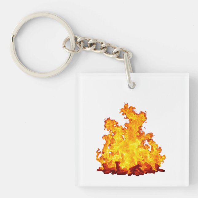 Blazing Fire  Acrylic Keychain (Front)