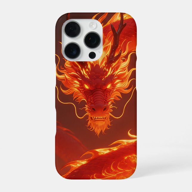 Blazing Fire Dragon | Mythical Flame Dragon Fantas iPhone Case (Back)