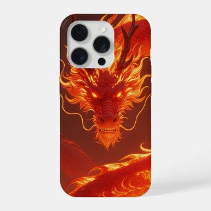 Blazing Fire Dragon Mythical Flame Dragon Fantas iPhone 15 Pro Case