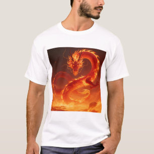 Blazing Fire Dragon   Mythical Flame Dragon Fantas T-Shirt