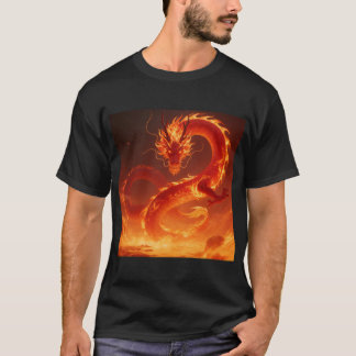 Blazing Fire Dragon | Mythical Flame Dragon Fantas T-Shirt