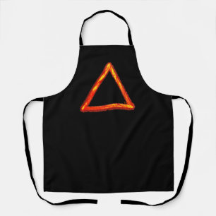 Blazing Fire Element Alchemy Symbol Apron