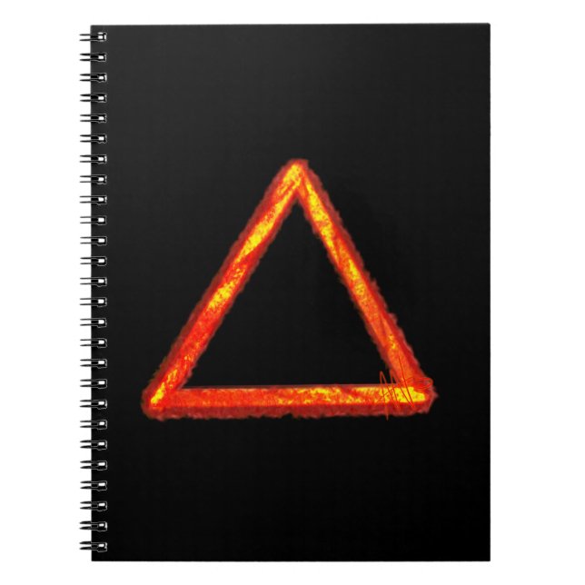 Blazing Fire Element Alchemy Symbol Notebook (Front)