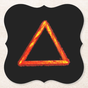 Blazing Fire Element Alchemy Symbol Paper Coaster
