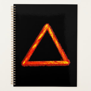 Blazing Fire Element Alchemy Symbol Planner