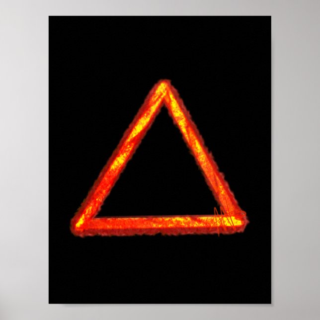 Blazing Fire Element Alchemy Symbol Poster (Front)