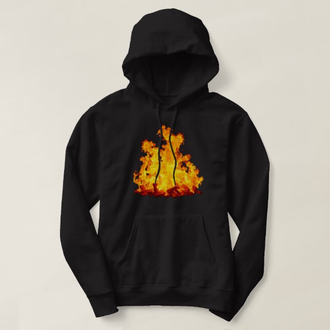 Blazing Fire Men's Basic Hooded Sweatshirt (Design Front)