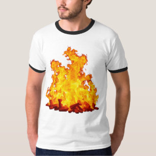 Blazing Fire  Men's Basic Ringer T-Shirt