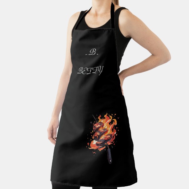 "Blazing Gourmet" Personalised Chef's Apron 🔥 (Insitu)