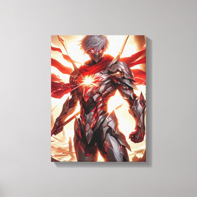 Blazing Heart Knight Canvas Print (Front)