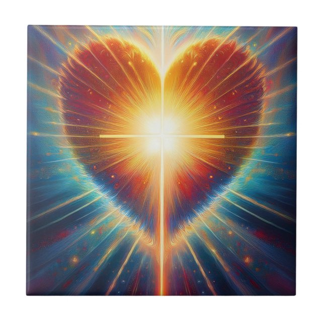 Blazing Heart of Faith  Tile (Front)