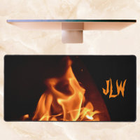 Blazing Hot Flames Photographic Black