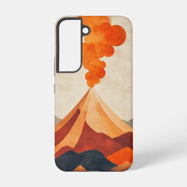 Blazing Mountain Eruption Phone Case (Back)