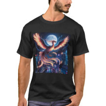 Blazing Phoenix Basic Black T-Shirt