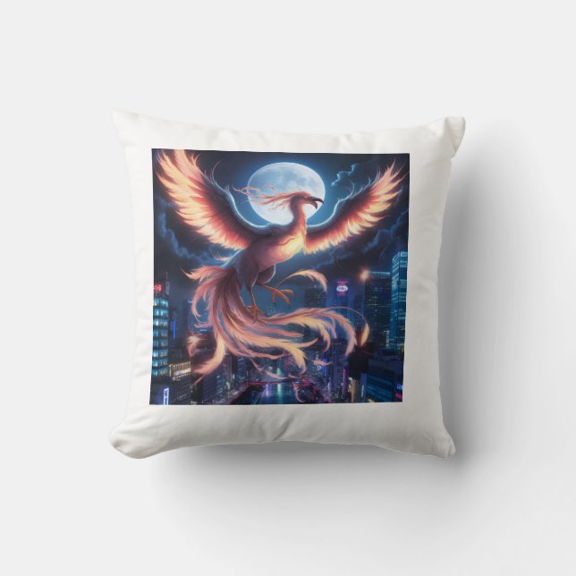 Blazing Phoenix Pillow (Front)