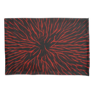 Blazing Red Hot Fire Sparkler Abstract Pillowcase