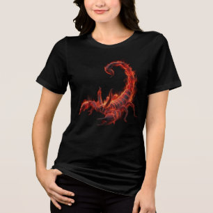 Blazing Scorpion Mythical Creature Fantasy Art Tri-Blend Shirt