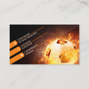 Blazing Soccer Ball Soccer Sport Gifts Business Card